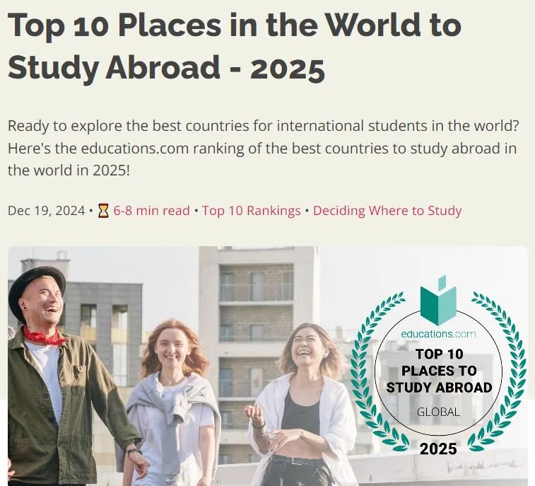 中国留学生特别爱扎堆的十大国家排行榜2025特别新排名前十名分析